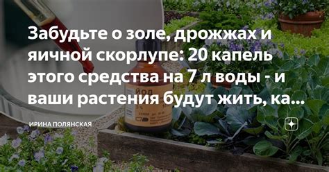 Благотворное воздействие на растения