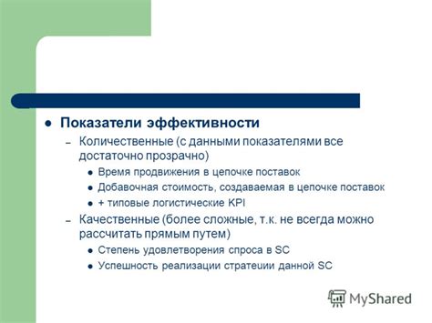 Количественные показатели поставок