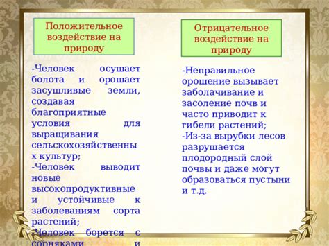 Положительное воздействие