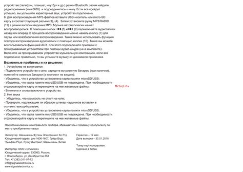 Пункт 2: Возможные проблемы и их решение